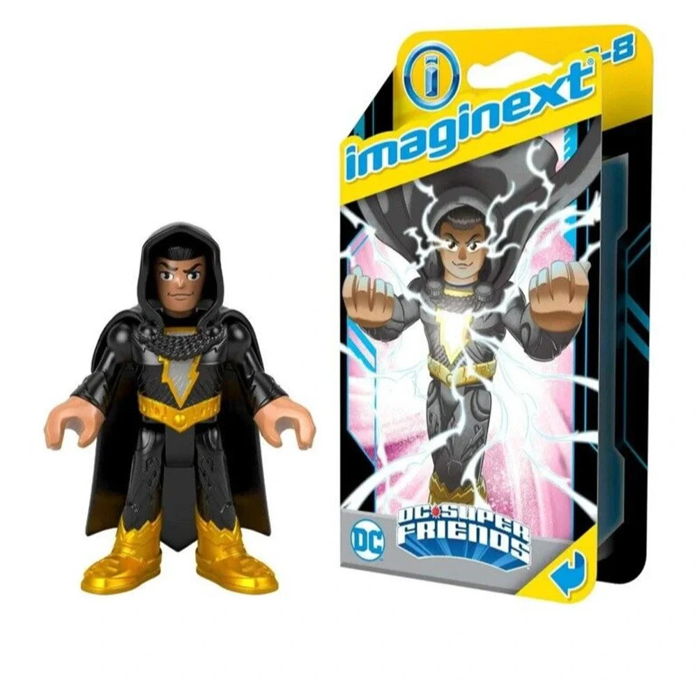 Imaginext DC Super Friends Black Adam Figure with Cape Mattel Fisher-Price Toy
